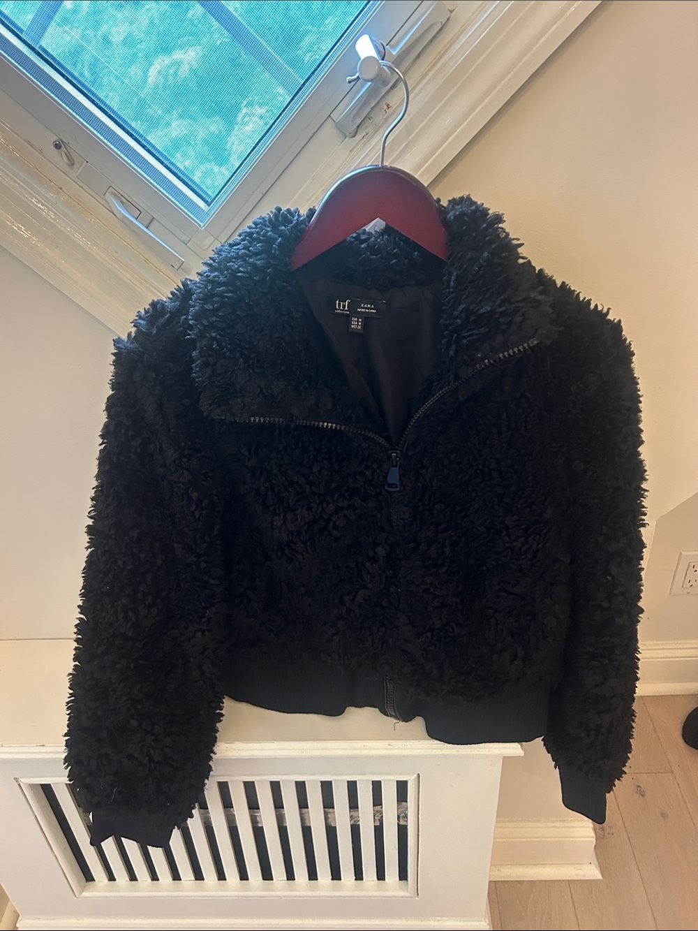 Zara TRF Teddy Bomber Coat
